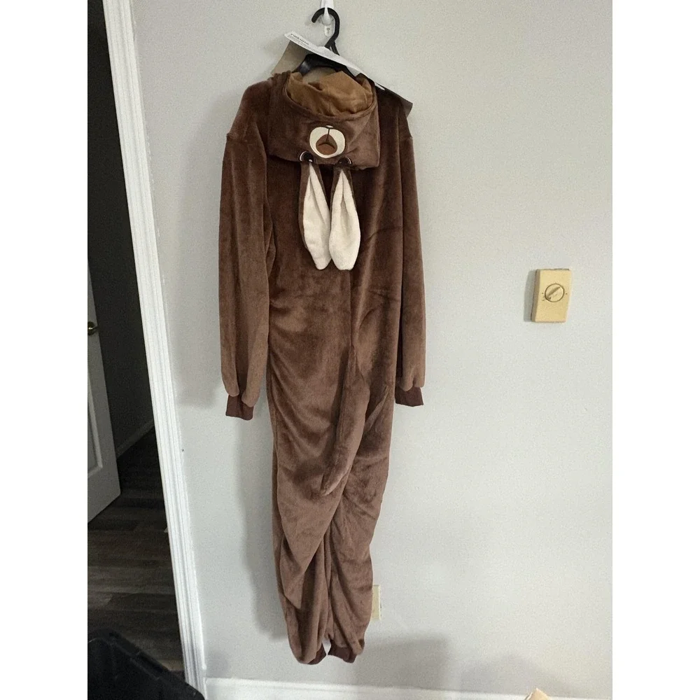 Rubie's Kangaroo Costume Jumpsuit Kids L-XL Brown‎ Hooded One-piece Halloween - Picture 6 of 6